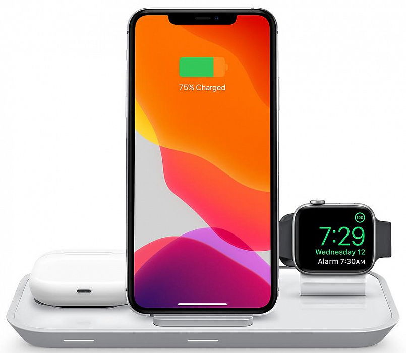 Беспроводное зарядное устройство Mophie 3 in 1 401305748 (White) купить в интернет-магазине icover