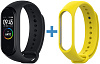 Фитнес-браслет Xiaomi Mi Band 4 + сменный ремешок Silicon (Black/Yellow) купить в интернет-магазине icover