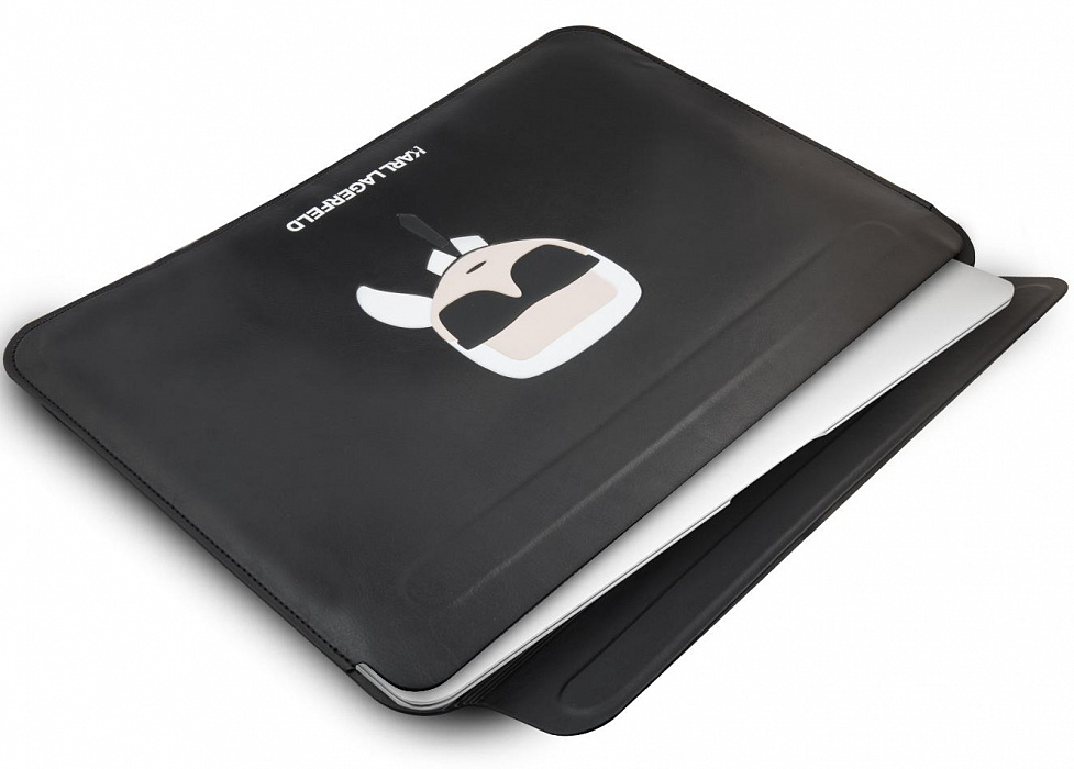 Чехол Karl Lagerfeld Ikonik Karl Sleeve (KLCS133KHBK) для MacBook Pro/Air 13'' (Black) купить в интернет-магазине icover