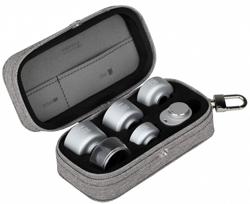 Набор объективов Momax X-Lens Pro 4 in 1 (CAM7W) для смартфона (Silver) купить в интернет-магазине icover