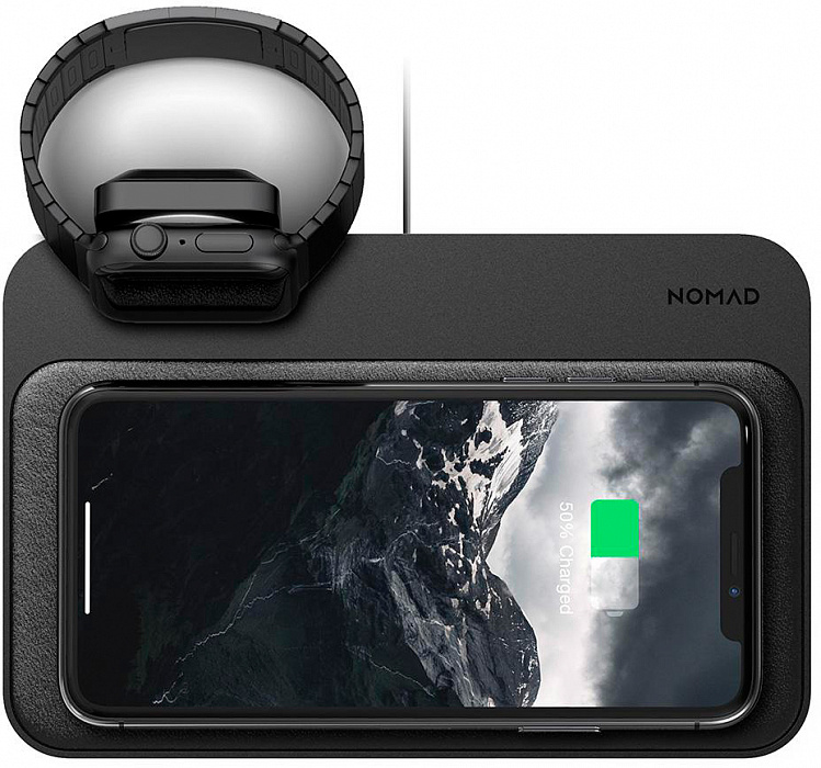 Беспроводное зарядное устройство Nomad Base Station Watch Edition (Black) купить в интернет-магазине icover