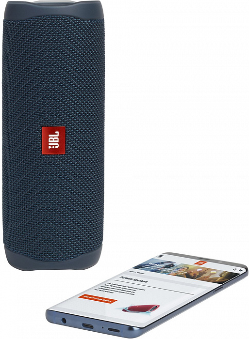Портативная акустика JBL Flip 5 JBLFLIP5BLU (Blue) купить в интернет-магазине icover