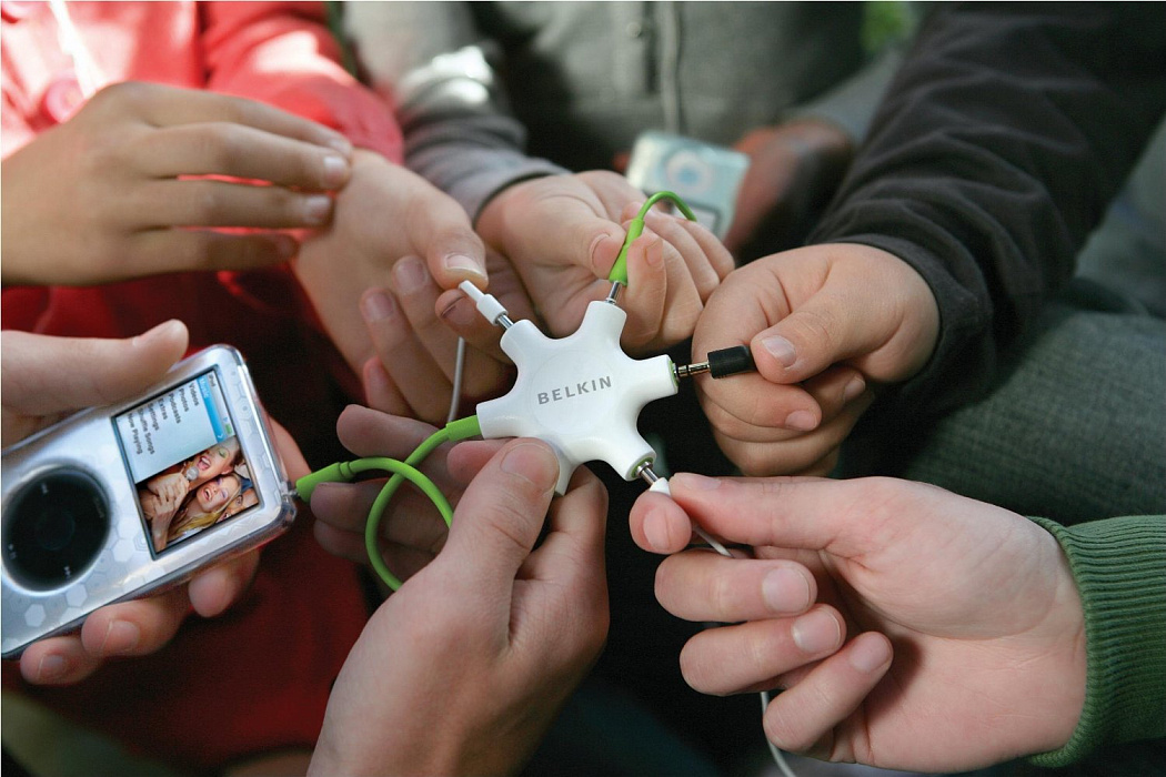 Belkin RockStar – хаб для наушников (White/Green) купить в интернет-магазине icover