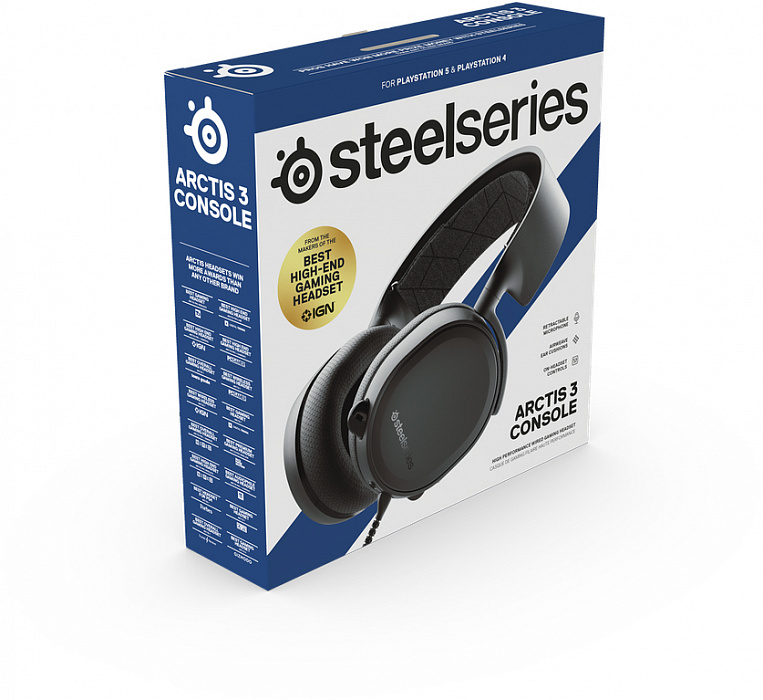 Игровая гарнитура Steelseries Arctis 3 Console Edition (Black) купить в интернет-магазине icover