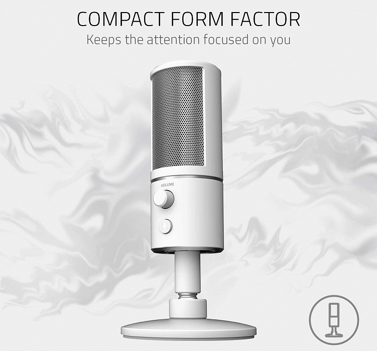 Микрофон Razer Seiren X (Mercury White) купить в интернет-магазине icover