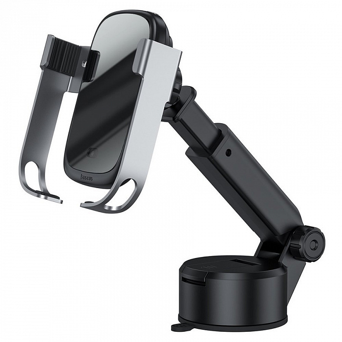 Автодержатель Baseus Rock Solid Kit (WXHW01-B0S) с беспроводной зарядкой (Silver) купить в интернет-магазине icover