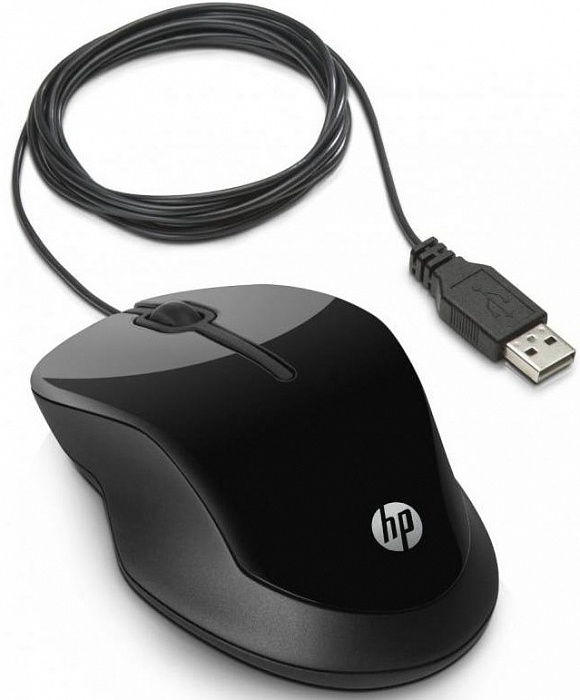 HP X1500 (H4K66AA#ABB) - проводная мышь (Glossy Black) купить в интернет-магазине icover