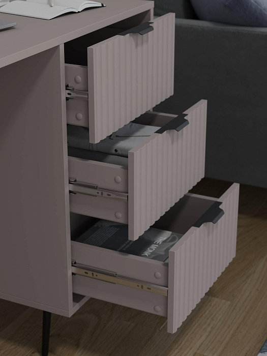 Стол письменный RIDBERG LUGANO 3Я (Cashmere/Black) купить в интернет-магазине icover