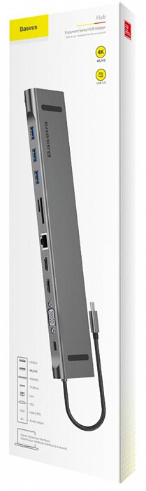 USB-концентратор Baseus Enjoyment Series USB-C CATSX-G0G (Space Grey) купить в интернет-магазине icover
