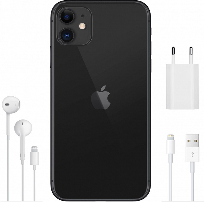 Смартфон Apple iPhone 11 128Gb MWM02RU/A (Black) купить в интернет-магазине icover