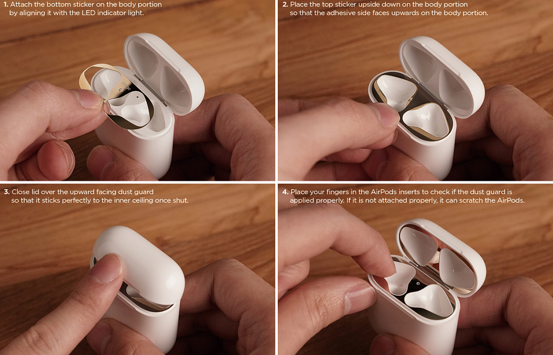 Защитная пластина Elago Dust Guard (EAP-GUARD-MRG-2S) для наушников Apple AirPods (Matt Rose Gold) купить в интернет-магазине icover