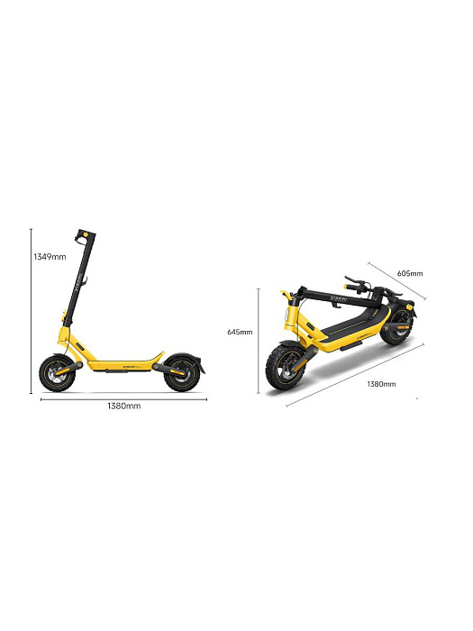 Электросамокат Xiaomi Electric Scooter 6 Ultra BHR08KTGL (Black/Yellow) купить в интернет-магазине icover