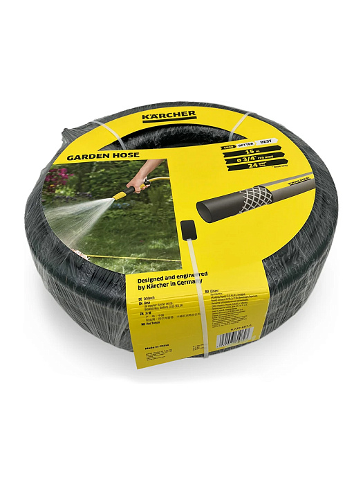 Шланг Karcher PrimoFlex 3/4" 15 м 24 бар (Black/Yellow) купить в интернет-магазине icover