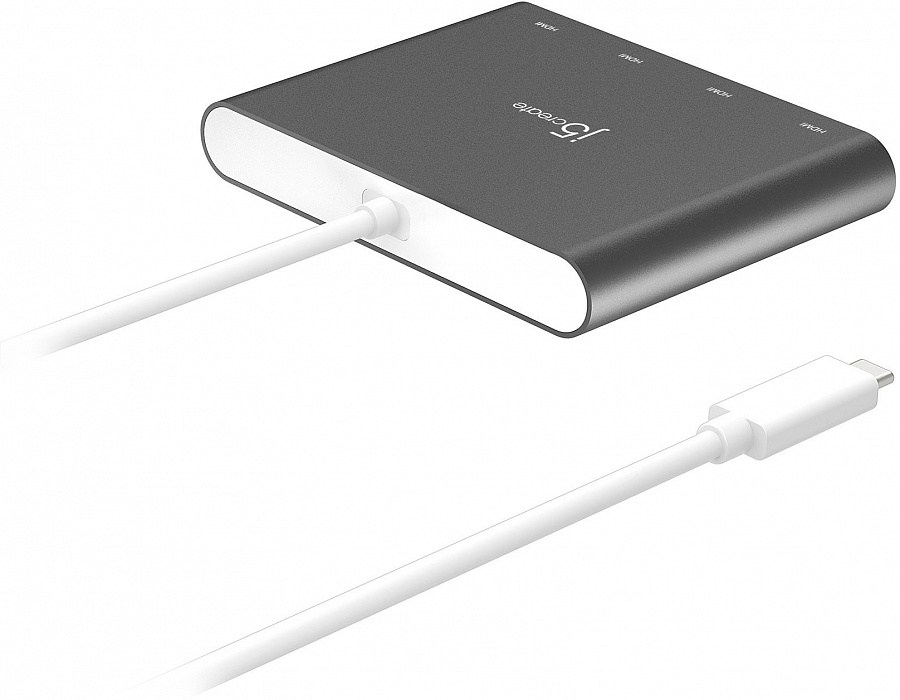 Переходник j5create JCA366 USB-C to 4xHDMI (Silver) купить в интернет-магазине icover
