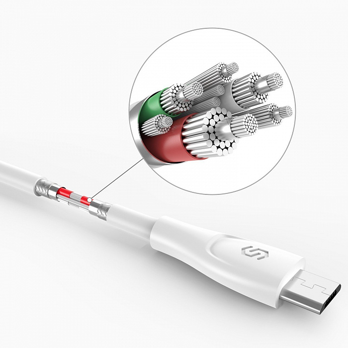 Кабель Syncwire SW-MC036 micro USB 1m (White) купить в интернет-магазине icover