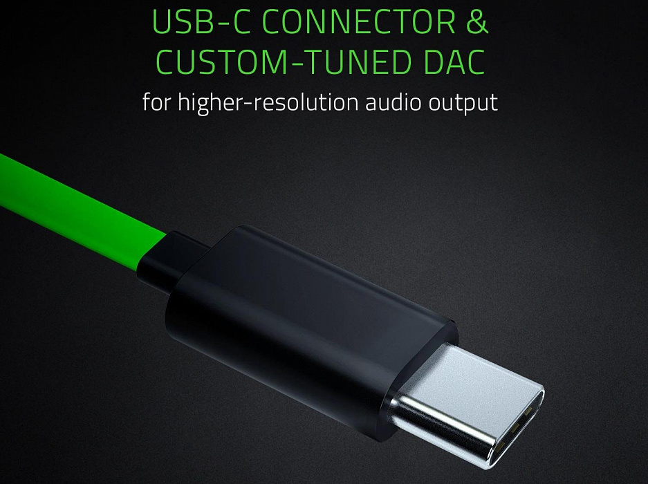Наушники Razer Hammerhead USB-C RZ04-02420100-R3G1 (Black/Green) купить в интернет-магазине icover