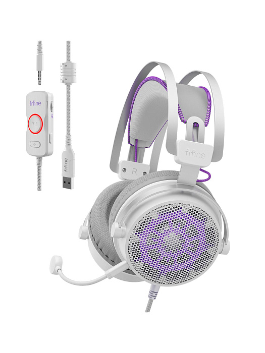 Наушники мониторные Fifine H18V Gaming Headsets (White) купить в интернет-магазине icover