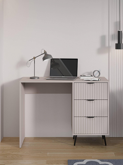 Стол письменный RIDBERG LUGANO 3Я (Cashmere/Black) купить в интернет-магазине icover