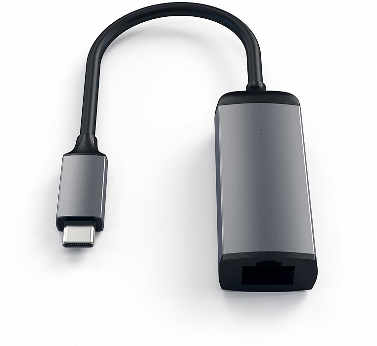 Адаптер Satechi Aluminium USB-C to Ethernet ST-TCENM (Space Gray) купить в интернет-магазине icover