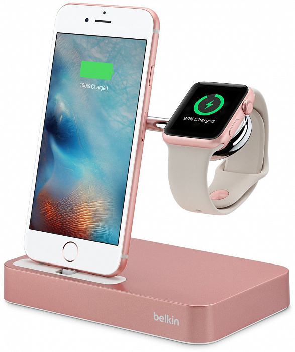Belkin Valet Charge Dock - док-станция для iPhone и Apple Watch (Rose Gold) купить в интернет-магазине icover