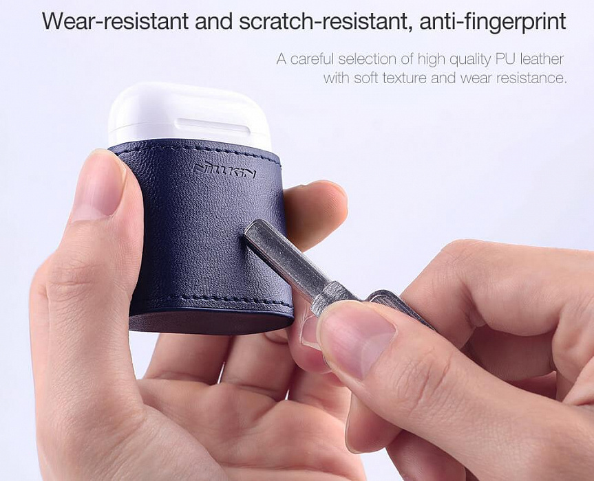 Чехол c беспроводной зарядкой Nillkin Mate Wireless Charging Case для AirPods (Blue) купить в интернет-магазине icover