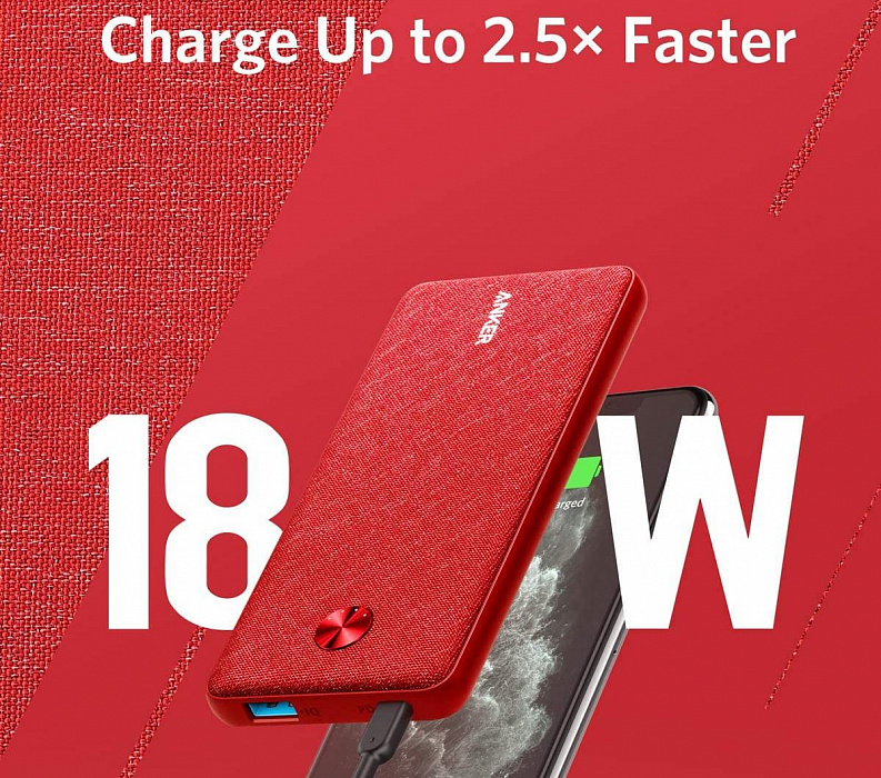 Внешний аккумулятор Anker PowerCore III Sense 10000 mAh (Red) купить в интернет-магазине icover