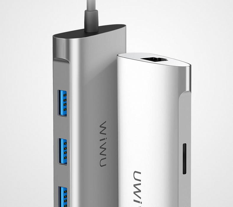 Хаб Wiwu Alpha A631STR (Grey) купить в интернет-магазине icover