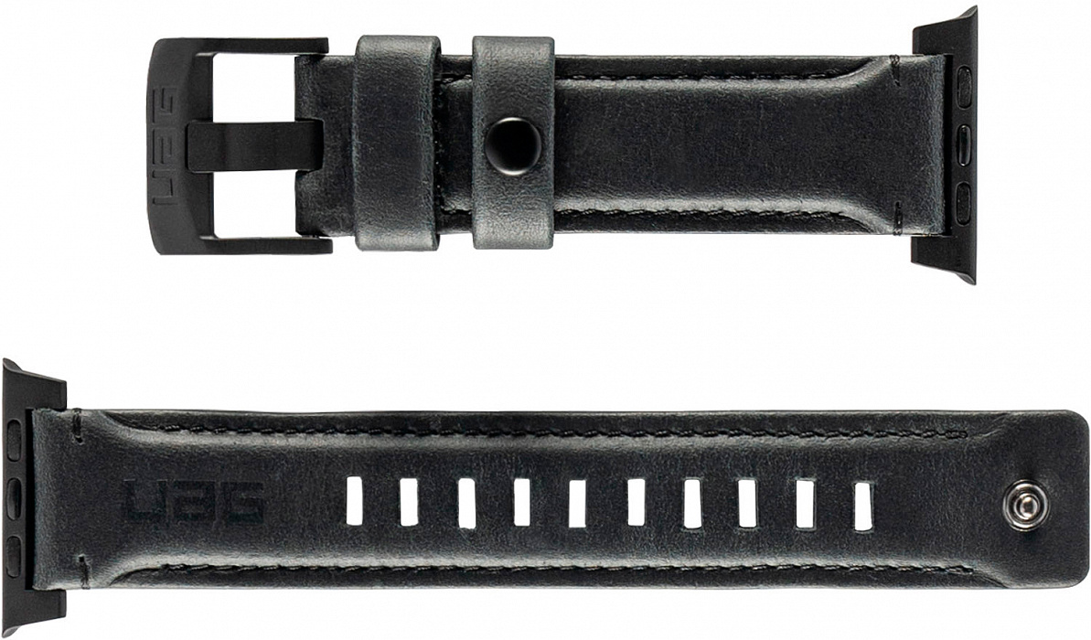 Ремешок Urban Armor Gear Leather (19148B114040) для Apple Watch Series 2/3/4 42/44 mm (Black) купить в интернет-магазине icover