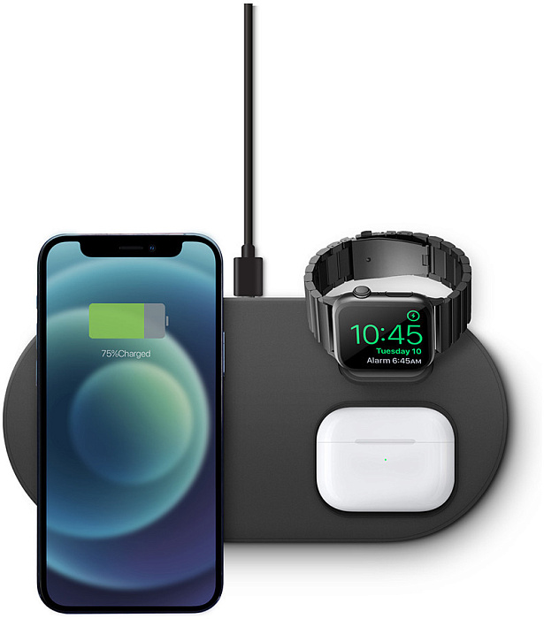 Беспроводное сетевое зарядное устройство Uniq Aereo Mag 3-in-1 AEREOM3IN1(EU)-DGREY (Grey) купить в интернет-магазине icover