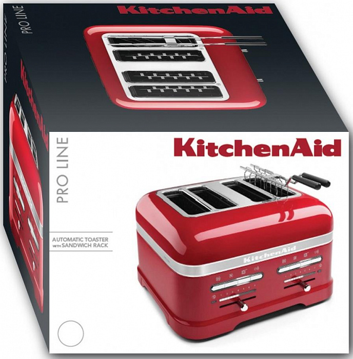 Тостер KitchenAid Artisan 5KMT4205ECA на 4 хлебца (Candy Apple) купить в интернет-магазине icover