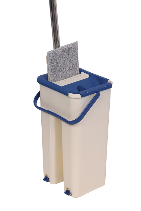 Швабра и ведро с отжимом Ridberg Hand-Free Scrape Mop Small (Blue) купить в интернет-магазине icover