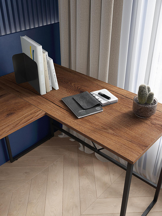 Стол письменный лофт RIDBERG NEVADA (Dark Oak/Black) купить в интернет-магазине icover