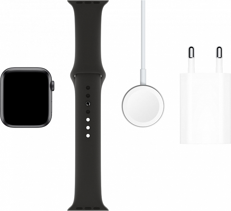 Умные часы Apple Watch Series 5 44mm Sport Band MWVF2RU/A (Space Grey/Black) купить в интернет-магазине icover