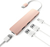 Мультипереходник Satechi Slim Aluminum Type-C Multi-Port Adapter ST-CMAR 4K HDMI (Rose Gold) купить в интернет-магазине icover