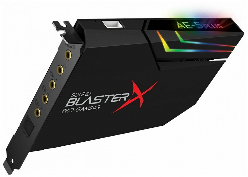 Внутренняя звуковая карта Creative Sound BlasterX AE-5 Plus (Black) купить в интернет-магазине icover