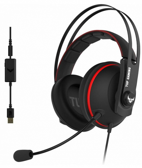 Игровая гарнитура Asus TUF Gaming H7 90YH01VR-B8UA00 (Red) купить в интернет-магазине icover