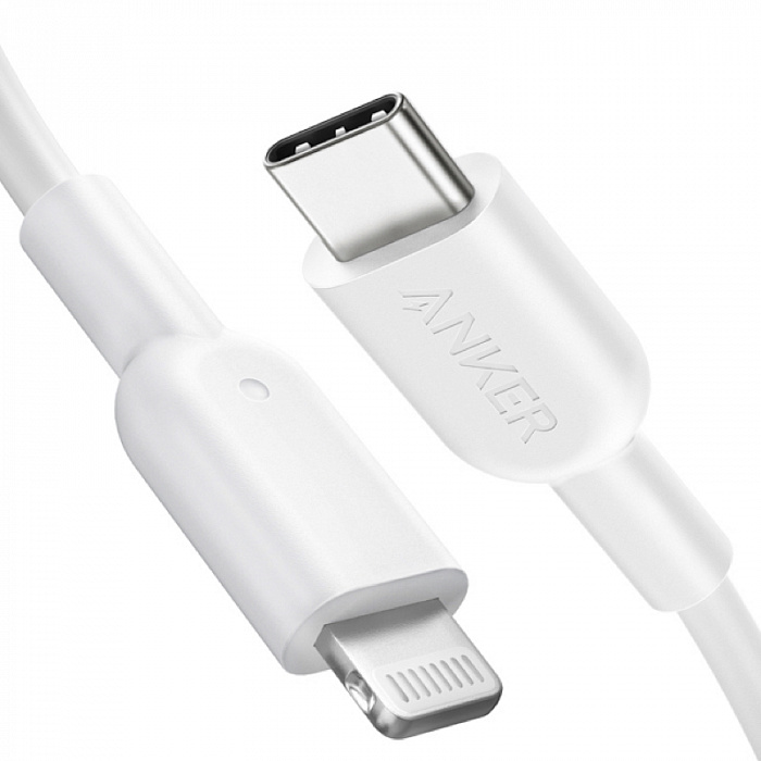 Кабель Anker Powerline (A8632) USB-C/Lightning 0.9m (White) купить в интернет-магазине icover