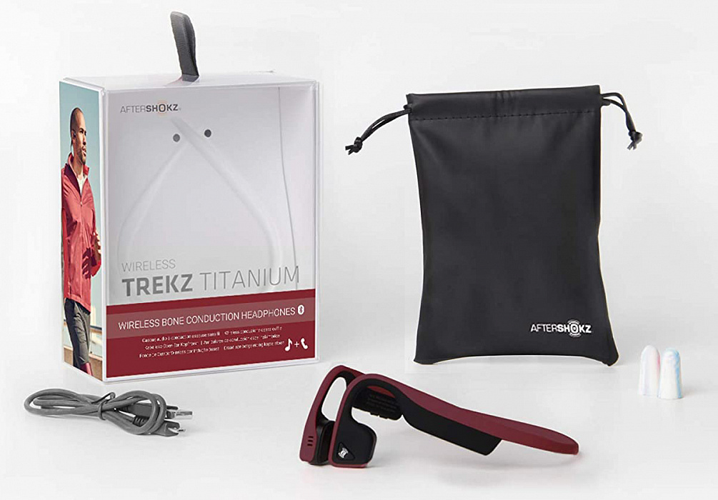 Беспроводные наушники Aftershokz Trekz Titanium AS600CR (Canyon Red) купить в интернет-магазине icover