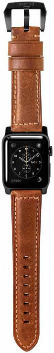 Ремешок Nomad Traditional Strap (NM1A4RBT00) для Apple Watch Series SE/6/2/3/4 42/44 mm (Brown/Black) купить в интернет-магазине icover