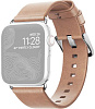 Ремешок Nomad Modern Strap (NM1A3NSM00) для Apple Watch Series SE/6/2/3/4 38/40 mm (Nude/Silver) купить в интернет-магазине icover