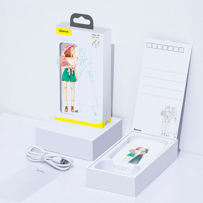 Внешний аккумулятор Baseus Mini JA 10000mAh PPX10-MA02 (Sweet White) купить в интернет-магазине icover