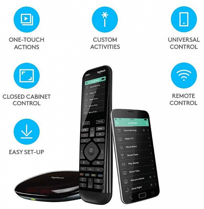 Универсальный пульт Logitech Harmony Elite 915-000257 (Black) купить в интернет-магазине icover