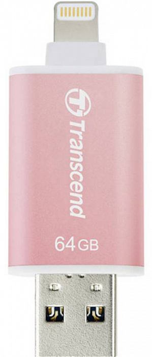 Внешний накопитель Transcend JetDrive Go 300 64Gb USB 3.1/Lightning (TS64GJDG300R) для устройств Apple (Rose Gold) купить в интернет-магазине icover