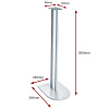 Atacama Duo 10i - стойка для полочной акустики (Silver) купить в интернет-магазине icover