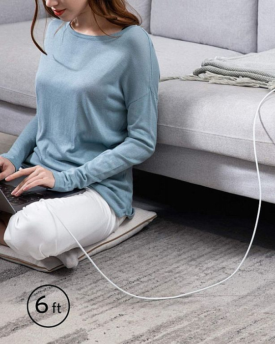 Кабель Anker PowerLine III (A8856H21) USB-C 100W 1,8м (White) купить в интернет-магазине icover
