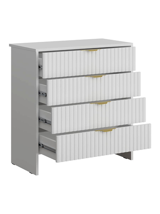 Комод RIDBERG LUGANO 4Я (White/Gold) купить в интернет-магазине icover