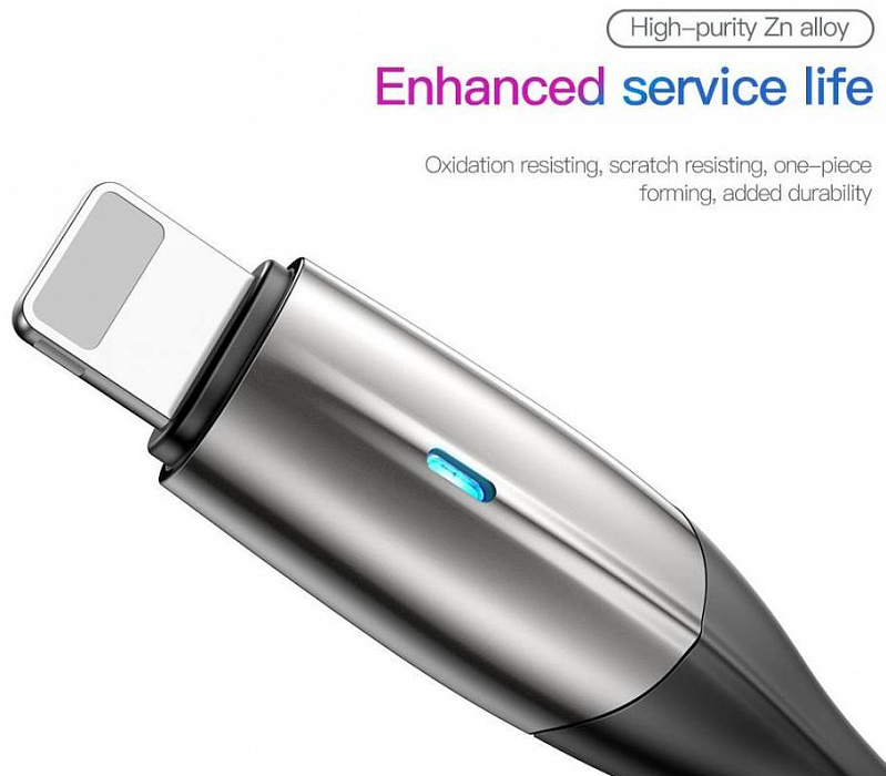 Кабель Baseus Horizontal Data Cable (CALSP-B01) USB/Lightning 1m (Black) купить в интернет-магазине icover