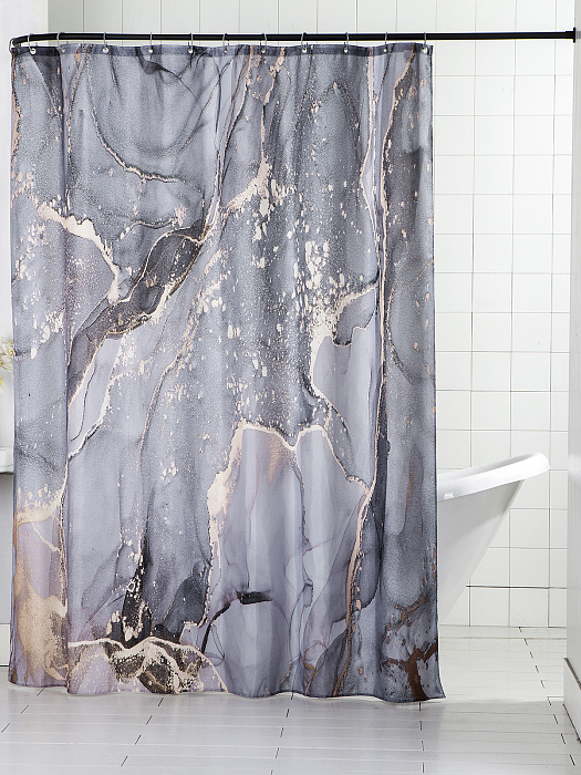 Штора для ванной комнаты Ridberg 180x200 см (Grey marble) купить в интернет-магазине icover