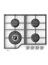 Газовая варочная поверхность Midea MG693TGW 2120106 (White) купить в интернет-магазине icover