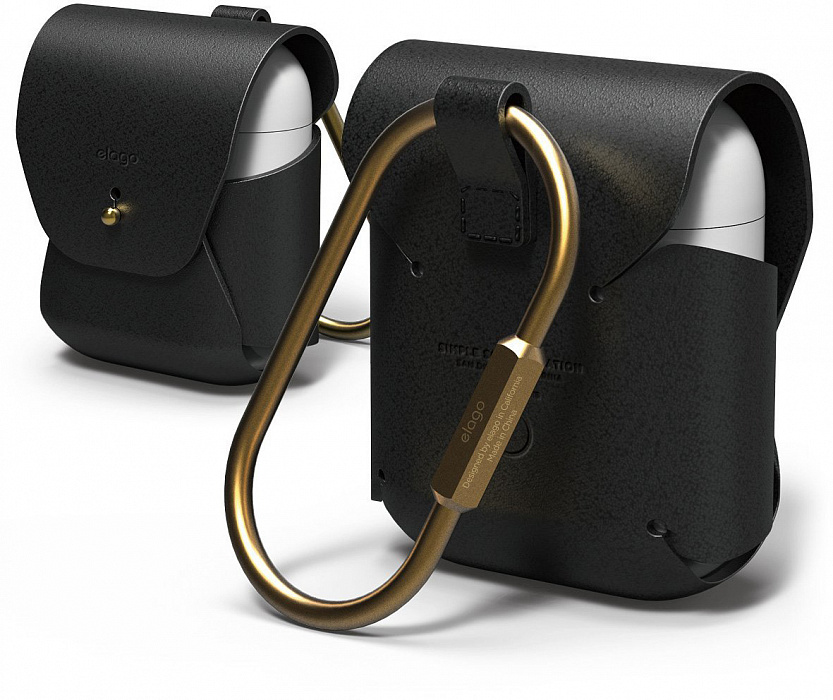 Чехол Elago Genuine Cow Leather Case (EAPLE-BK) для AirPods (Black) купить в интернет-магазине icover